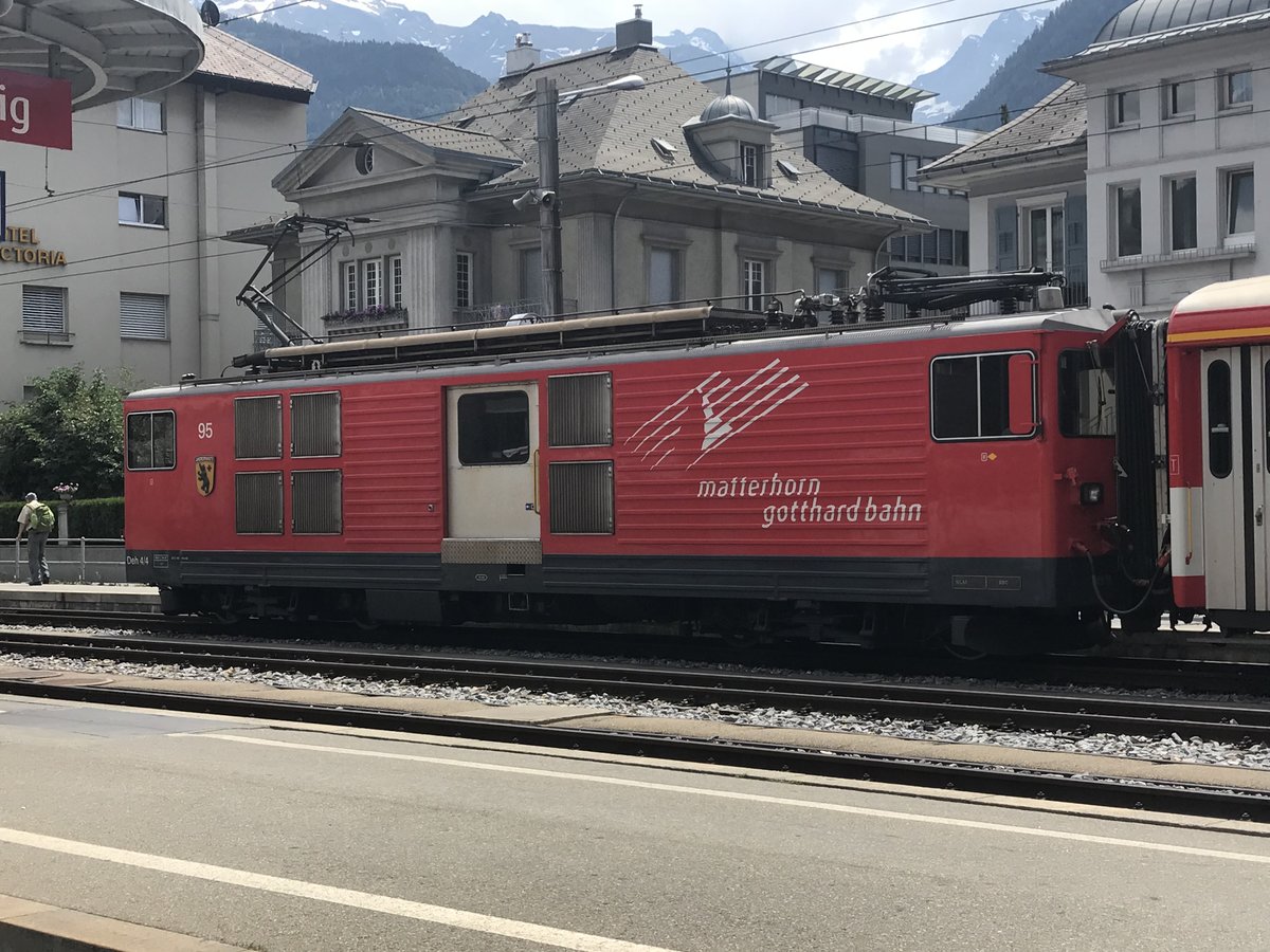 MGB Deh 4/4 95  Andermatt  am 14.7.18 im Bahnhof Brig.