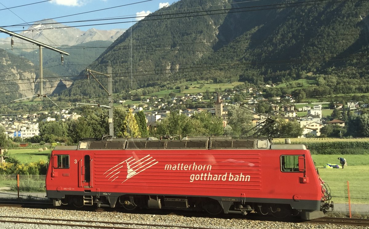 MGB Hge 4/4 3 am 26.8.16 im Glisergrund abgestellt.