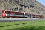 MGB Regio nach Visp mit der stossenden Deh 4/4 I 52  Tujetsch-Sedrun  am 24.