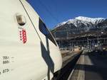 RABe 503 013  Wallis  am 26.1.16 im Bhf Brig.