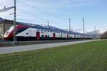 Der RABe 502 404  Brig-Glis  der am 26.12.23 in Sargans abgestellt ist.