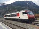 SBB Bt4 Solo am 28.8.16 im Bahnhof Brig.