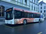 MAN Lions City Ortsbus Brig-Glis am 21.1.17 auf dem Bahnhofplatz Brig.