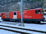 Die Deh 4/4 II 93  Oberwald  der MGB am 4.1.21 im Glisergrund abgestellt.